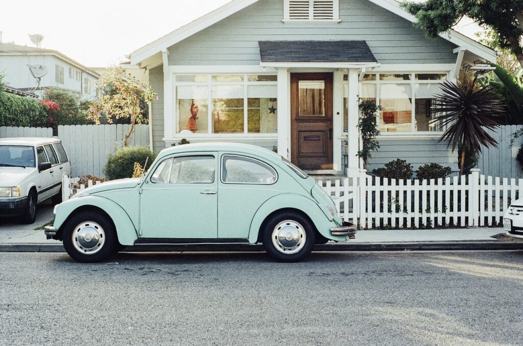 car outside of a home