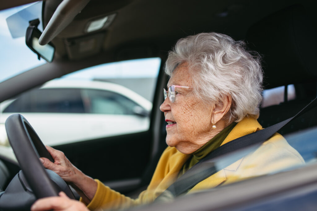 70 year old woman driving