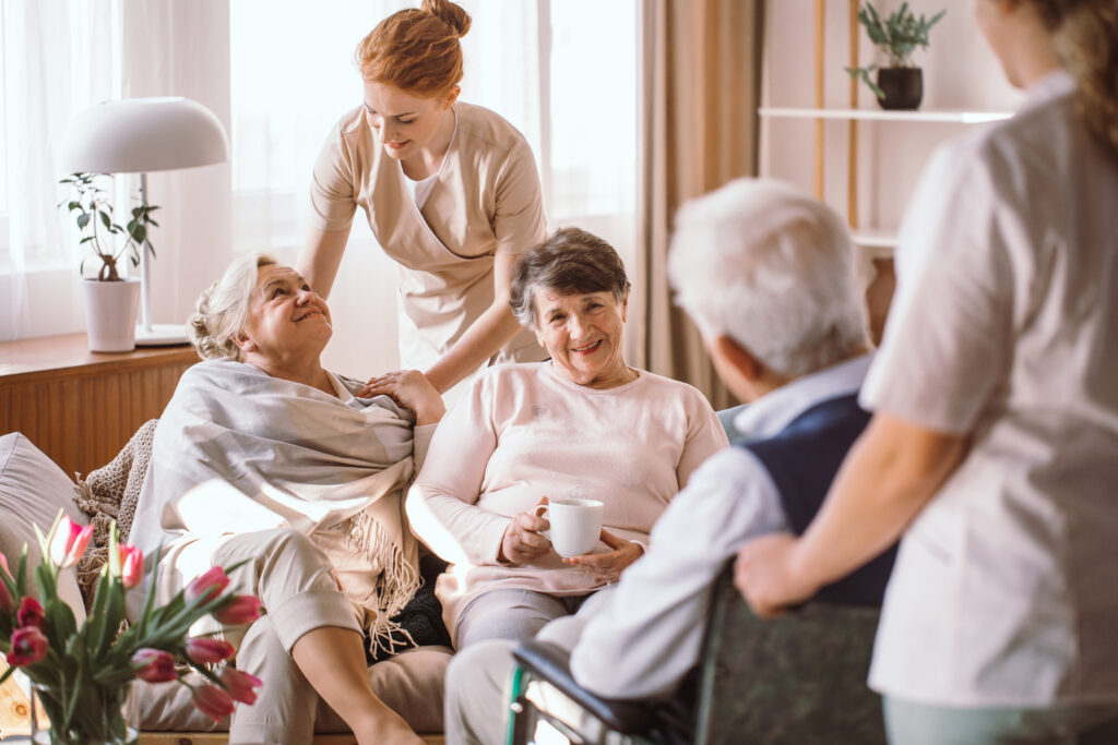 Elderly people in a nursing home